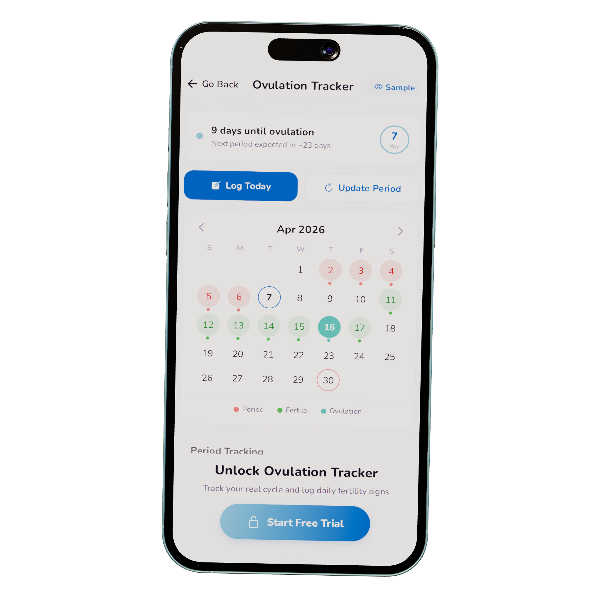 Nesting Co. trying-to-conceive and cycle-tracking dashboard.